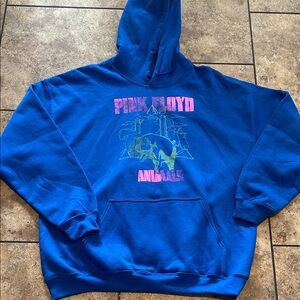 Pink Floyd Vibrant Blue Hoodie NWT